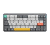 nuphy Air75 V2 Clavier mécanique sans fil à profil bas, rétroéclairage RVB, remplaçable à chaud, prend en charge la connectivité Bluetooth/2,4 g/USB-C (gris, commutateurs Gateron Wisteria)