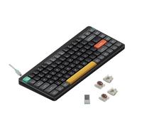nuphy Air75 v2 QMK/Via Clavier mécanique, 75% Clavier sans Fil ŕ Profil Bas, Bluetooth 5.1, 2.4GHz et Connexion Filaire, Compatible avec Les systčmes Windows et Mac OS - Basalt Black Switch Brown 2.0