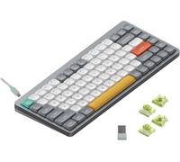 Nuphy Air75 V2 Wireless Mechanical Slim Keyboard, RGB LED, QWERTY US, Lunar Gray, Switch Aloe