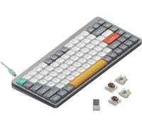 Nuphy Air75 V2 Wireless Mechanical Slim Keyboard, RGB LED, QWERTY US, Lunar Gray, Switch Brown