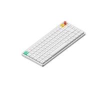 nuphy Air75 V3 Clavier mécanique sans fil, 75 % Low Profile Keyboard avec bouton, clavier de jeu Hot Swap prend en charge Bluetooth/2,4 GHz/USB-C, disposition allemande QWERTZ (blanc/rouge Nano Switch