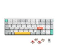 nuphy Air96 V2 Clavier mécanique QMK/Via, 96% Clavier sans Fil ŕ Profil Bas, Bluetooth 5.1, 2.4GHz et Connexion Filaire, Compatible avec Les systčmes Windows et Mac OS - Ionic White Red