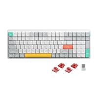 nuphy Air96 v2 Clavier mécanique QMK/Via, 96% Clavier sans Fil ŕ Profil Bas, Bluetooth 5.1, 2.4GHz et Connexion Filaire, Compatible avec Les systčmes Windows et Mac OS - Ionic White Switch Cowberry