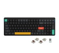 nuphy Air96 v2 Clavier mécanique QMK/Via, 96% Clavier sans Fil ŕ Profil Bas, Bluetooth 5.1, 2.4GHz et Connexion Filaire, Compatible avec Les systčmes Windows et Mac OS - Basalt Black Switch Brown