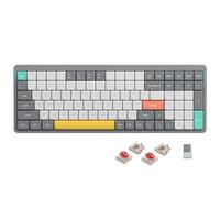 nuphy Air96 V2 Clavier mécanique QMK/Via, 96% Clavier sans Fil ŕ Profil Bas, Bluetooth 5.1, 2.4GHz et Connexion Filaire, Compatible avec Les systčmes Windows et Mac OS - Lunar Gray Red