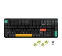 nuphy Air96 v2 Clavier mécanique QMK/Via, 96% Clavier sans Fil ŕ Profil Bas, Bluetooth 5.1, 2.4GHz et Connexion Filaire, Compatible avec Les systčmes Windows et Mac OS - Basalt Black Switch Aloe
