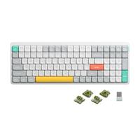 nuphy Air96 V2 Clavier mécanique sans fil, 100 touches RVB rétroéclairé, prend en charge Bluetooth 5.1, 2.4G et connexion filaire, pour PC/ordinateur portable/Windows/Mac - Interrupteur blanc Gateron