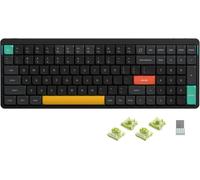 nuphy Air96 v2 Clavier mécanique QMK/Via, 96% Clavier sans Fil ŕ Profil Bas, Bluetooth 5.1, 2.4GHz et Connexion Filaire, Compatible avec Les systčmes Windows et Mac OS - Basalt Black Switch Aloe