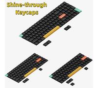 NuPhy-Capuchons de clavier transparents à profil bas pour PC,adaptés à la série Air,AIR75,AIR75,V2,AIR96 - Type Shine-through Black-For Air96 V2