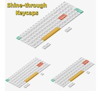 NuPhy-Capuchons de clavier transparents à profil bas pour PC,adaptés à la série Air,AIR75,AIR75,V2,AIR96 - Type Shine-through White-For Air96 V2