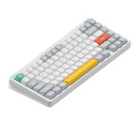 Nuphy Halo75 V2 Clavier de jeu mécanique Bluetooth 75%, clavier rétroéclairé RVB 83 keys, support Bluetooth/2,4 GHz/USB-C (blanc, citron 55 gf)