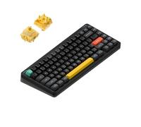 Nuphy Halo75 v2 Wireless Mechanical Keyboard, QWERTY US, Bluetooth 5.1 / 2.4 GHz, Obsidian Black Lemon Switch