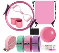 Nuplot Ensemble de Pilates Essentiel pour Femme : Meilleur Ensemble de Pilates pour l'entraînement à la Maison avec Anneau de Pilates et Ensemble de balles, Bande de résistance pour Figure 8, Bandeau