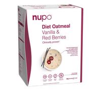 NUPO Diet Oatmeal Vanille et baies rouges - Repas de régime premium pour la gestion du poids I Substitut de repas complet pour le contrôle du poids I 12 portions I Sans OGM
