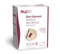 NUPO Diet Oatmeal Vanille et baies rouges - Repas de régime premium pour la gestion du poids I Substitut de repas complet pour le contrôle du poids I 12 portions I Sans OGM