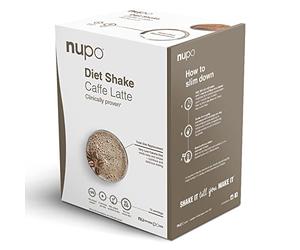 NUPO Diet Shake Café Latte - Shakes diététiques de qualité supérieure pour la gestion du poids I Shake de remplacement de repas cliniquement prouvé pour le contrôle du poids I 12 portions I Sans OGM