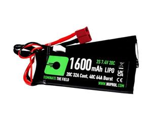 Nuprol Power - 7,4 V LiPo 1600 mAh 2S Deans [Taux 20C @ 32 A] [Burst 40C @ 64 A] - Nunchuck