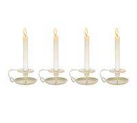 NUPTIO Bougeoirs 4 Pièces pour Bougies Coniques, Porte-Chandelier Décoratif Moderne pour Table, Pièce Maîtresse de Porte-Baguettes pour la Fête Mariage Halloween Décoration Salle À Manger de Noël