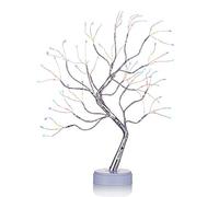NUPTIO Bouleau avec des Lumières: Brindille Bonsaï Arbre 1.6 Pi Arbre Pâques Noël éclairé Arbres Décoration Fete Maison Anniversaire Mariage Décoration Intérieure (Lumière Multicolore, 1 Pièce)