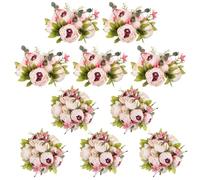 NUPTIO Fleurs Pivoine Rose pour Centres: 10 Pièces 24cm Diamètre Boules Fleurs Artificielles pour Centres de Table Fausses Boules Soie pour Mariées Bouquet pour Fêtes Décorations Salle Séjour