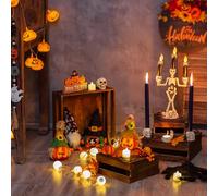 NUPTIO Gateau Support Bois Piedestal: Ensemble de 4 Cupcake Présentoir Marron Gâteau Bonbon Snacks Kuchen Presentoir Carré Cake Stand pour Anniversaire 16/21/26/31cm