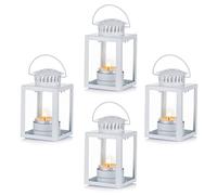 NUPTIO Lanternes Décoratives, 4 Pièces Bougies Lanternes Bougeoirs à Thé à L'intérieur, Suspendus Lanternes de Jardin Lanterne Porte-Bougie pour Fête d'anniversaire Centre de Table de Mariage Spa