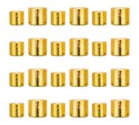 NUPTIO Lot de 24 photophores dorés - Pour mariage - Hauteurs 4 et 5 cm