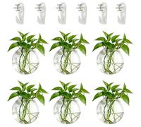 NUPTIO Murales Suspendues Planteurs de Verre Pot, 6 Pièces, 10cm Dia