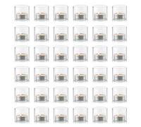 NUPTIO Photophore Verre Bougeoir Porte: 36 Pièces Bougeoir Chauffe Plat Contenant pour Bougie Transparent Flottante Centre de Table Deco Noel Mariage 4.6cm L x 4cm H