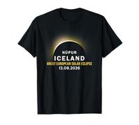 Núpur, Iceland Great European Solar Eclipse 2026 T-Shirt