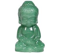 Nupuyai Aventurine Verte Cristal Bouddha Décoration de la Maison, Sac de guérison Pierre bébé Bouddha Feng Shui Fortune (2 Pouces)