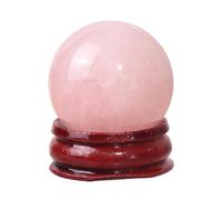 Nupuyai Boule de Cristal de Quartz Rose 30mm, Reiki Cristal Sorcière Pierre Précieuse Diseuse de Bonne Aventure Boule, Méditation Feng Shui Protection Wicca Décoration