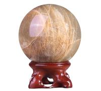 Nupuyai Boule de Cristal Naturelle 50mm en Pierre de Lune Orange, Boule de Divination en Pierre de Cristal Reiki et Sorcellerie, Décoration Feng Shui Méditation Protection Wicca
