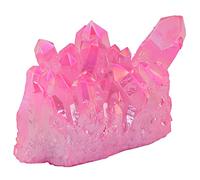 Nupuyai Cluster de Cristal de Roche Naturelle Enduit de Titane, Grappe de Pierre Semi-Précieuse Irrégulière pour la Relaxation Décoration de la Maison et du Bureau, Fuchsia