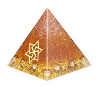 Nupuyai Cristal de Roche Naturelle Pyramide de Symbole d'étoile de David, Pyramide de Cristal de guérison de générateur d'énergie d'orgone pour la méditation de Chakra Reiki de Protection, 5x5x5cm