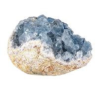 Nupuyai Irrégulière Célestite Pierre Brute Amas de Cristal Naturel, Kyanite Bleu Cluster, Quartz Geode Spécimen Pierres, Grappe Célestite Minérale pour Décoration Collection, 50-99g