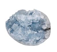 Nupuyai Irrégulière Célestite Pierre Brute Amas de Cristal Naturel, Kyanite Bleu Cluster, Quartz Geode Spécimen Pierres, Grappe Célestite Minérale pour Décoration Collection, 220-300g