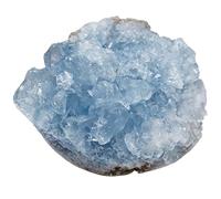 Nupuyai Irrégulière Célestite Pierre Brute Amas de Cristal Naturel, Kyanite Bleu Cluster, Quartz Geode Spécimen Pierres, Grappe Célestite Minérale pour Décoration Collection, 150-220g