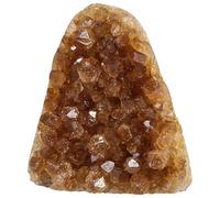 Nupuyai Pierre de Citrine Naturelle - Géode et Druse en Cristal de Citrine - Pierre Minérale Précieuse Brute - Décoration Feng Shui pour Jardin et Intérieurr (201g-300g)