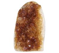 Nupuyai Pierre de Citrine Naturelle - Géode et Druse en Cristal de Citrine - Pierre Minérale Précieuse Brute - Décoration Feng Shui pour Jardin et Intérieurr (301g-400g)