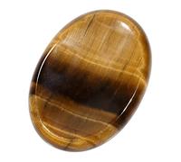 Nupuyai Pierre d'inquiétude pour le pouce en cristal poli, pierre de poche pour la guérison de l'anxiété par le Reiki et le soulagement du stress, Pierre d'oeil de tigre