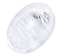 Nupuyai Pierre d'inquiétude pour le pouce en cristal poli, pierre de poche pour la guérison de l'anxiété par le Reiki et le soulagement du stress, Cristal de roche