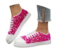 Nuqqichongtian Baskets à paillettes pour femme - Semi-hautes - À paillettes - Rose - 41/EU