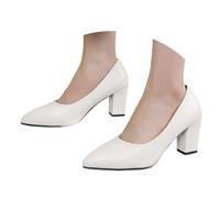 Nuqqichongtian Escarpins à bride - Sandales avec sangle de cheville en croix - Escarpins à talons hauts - Dentelle sexy pour mariages et fêtes - Escarpins à lanières - Talon bloc fermé