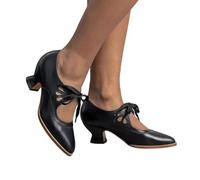 Nuqqichongtian Escarpins à talon bloc fermé Escarpins à lanières Sandales avec sangle de cheville en croix Escarpins à talons hauts Dentelle sexy pour mariages et fêtes