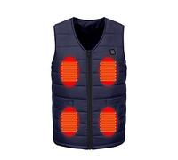 Nuqqichongtian Gilet Chauffant Homme, Électrique pour Activités en Batterie Electrique Chaleur Gilet Chauffant Homme avec Extérieur Randonnée Pêche Hiver Plein Air Idéale Travail