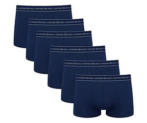Nur Der 6er Pack Herren Boxer Cotton 3D-Flex Bikini, Bleu (Marine 480), Medium (Taille Fabricant: 5) (Lot de 6) Homme