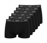 Nur Der Boxer 6er Pack Cotton 3D-Flex Caleçon Boxeur, Schwarz, M (Lot de 6) Homme