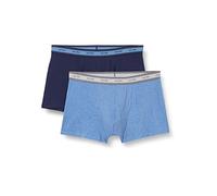 Nur Der Boxer Bio Cotton Lot de 2 Caleçon Boxeur, Mélange Bleu/Bleu, XL Homme