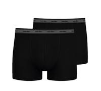 Nur Der Boxer Bio Cotton Lot de 2 Caleçon Boxeur, Noir, M Homme